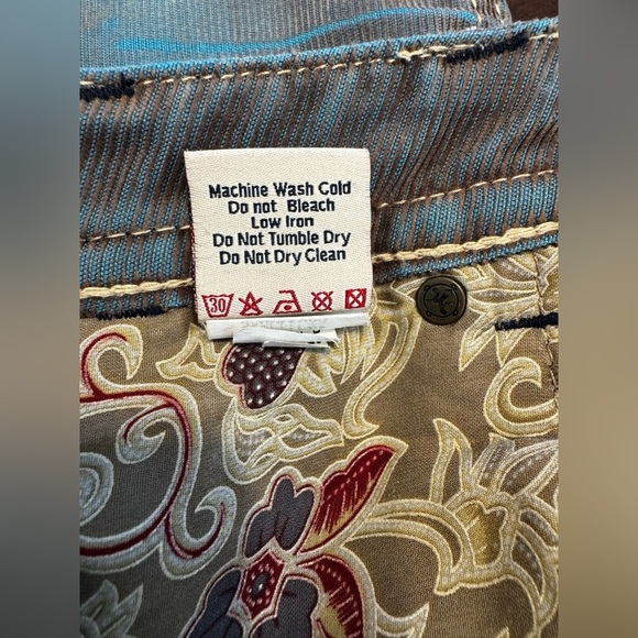 Mek Denim Barcelona Corduroy Y2K Low Rise Iridescent Gray Blue Pants Sz 27 - Picture 9 of 13